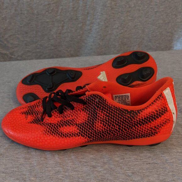 Adidas Youth FG Soccer Cleats, Orange Red Shoes Size 6 US - Picture 1 of 7